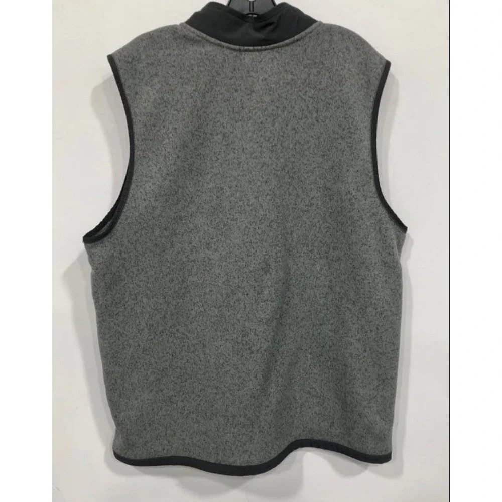 The North Face Gordon‎ Lyons Full Zip Fleece Vest Mens XL Grey Sweater Knit